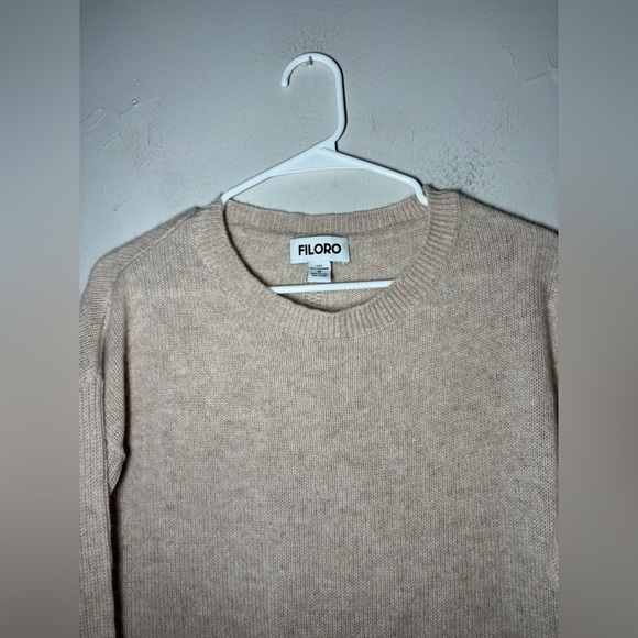 FILORO 2-PLY 100% cashmere tunic top size M - Picture 3 of 4